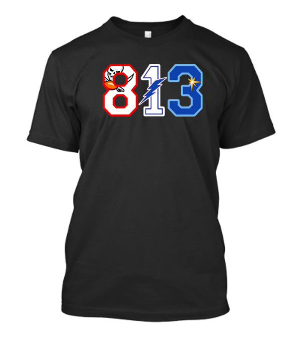 813 Tampa Buccaneers Tampa Bay Rays Tampa Bay Lightning T-Shirt