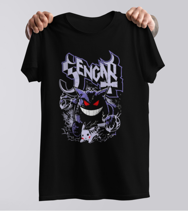 Gengar The Shadow Ghost With Pikachu T-Shirt