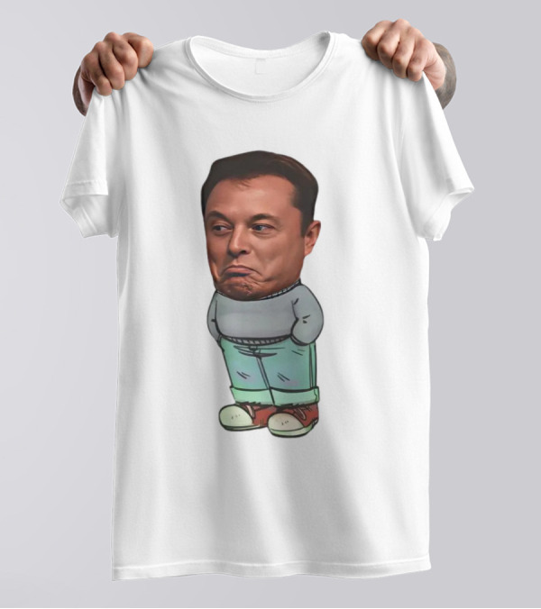 Musk Chill Guy Cartoon Style Humor Character T-Shirt