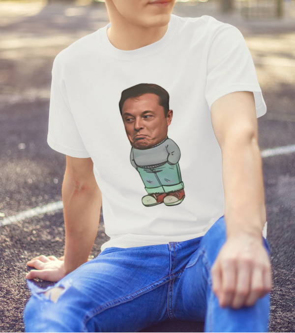 Musk Chill Guy Cartoon Style Humor Character T-Shirt