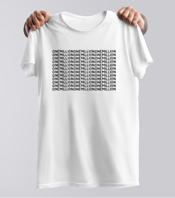 Raxd One Million One Million Repeating T-Shirt
