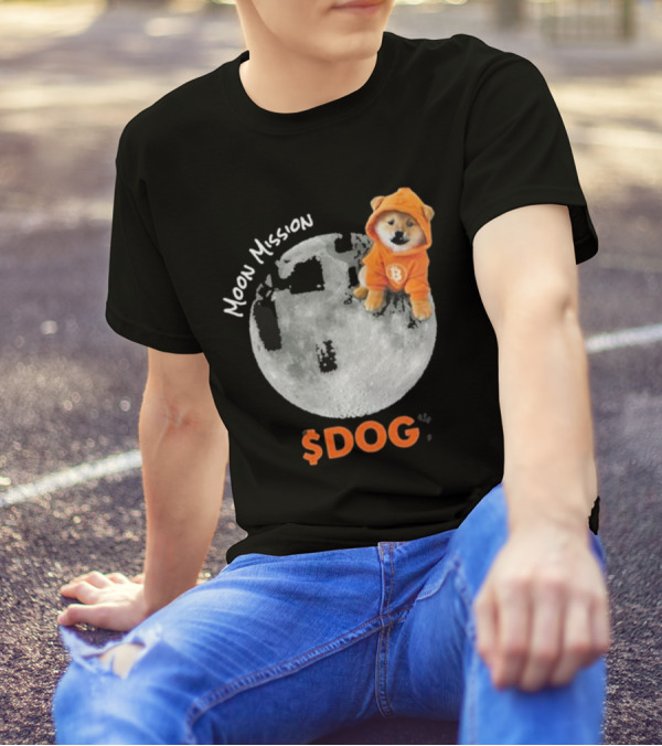 Moon Mission $DOG Dogecoin Bitcoin Shiba Inu T-Shirt