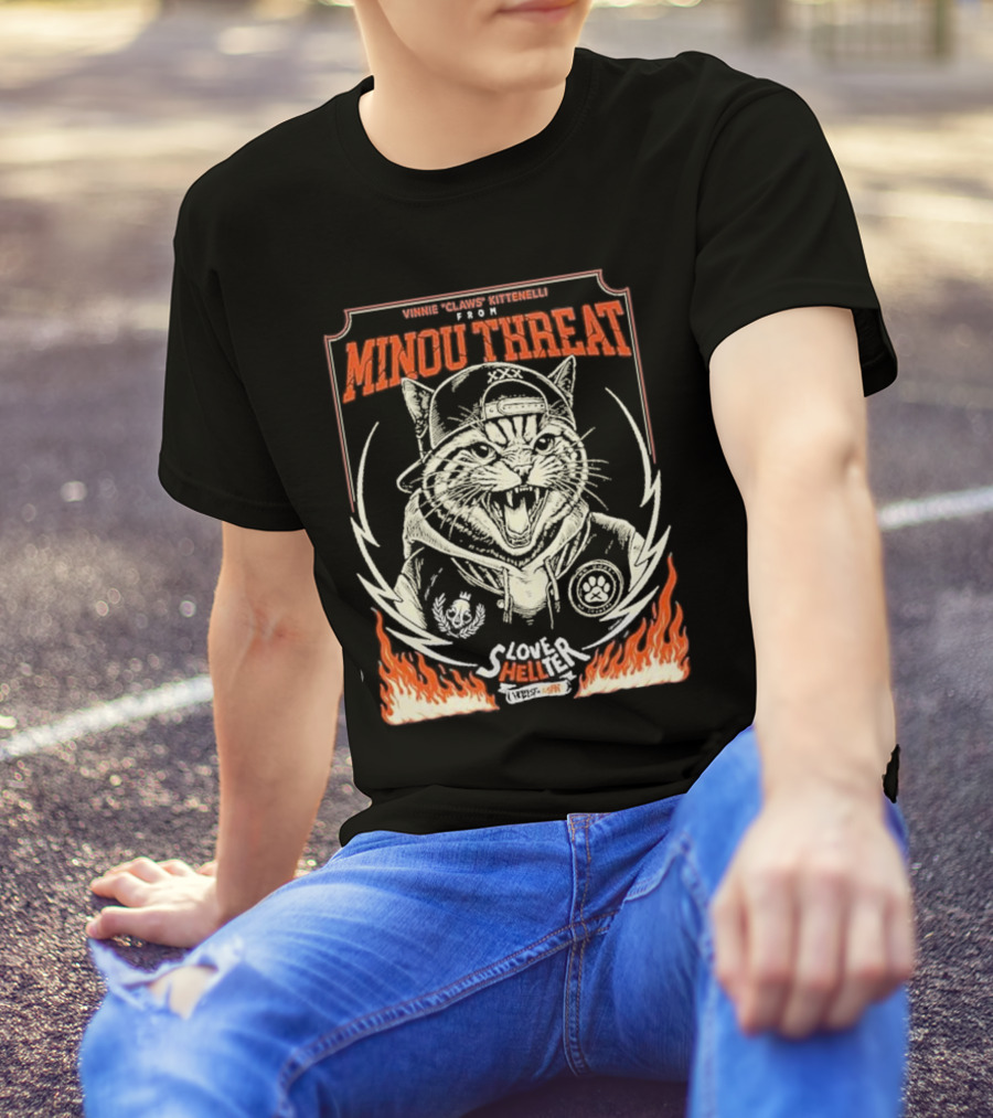 Vinnie Claws Kittenelli From Minou Threat Love Shelter Hellfest Open Air Festival T-Shirt