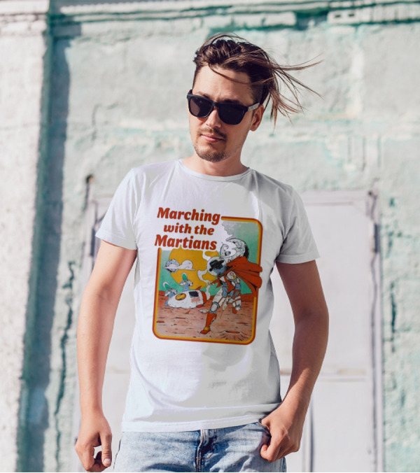 Marching With The Martians Dexter And The Moonrocks Retro Sci-Fi Adventure T-Shirt