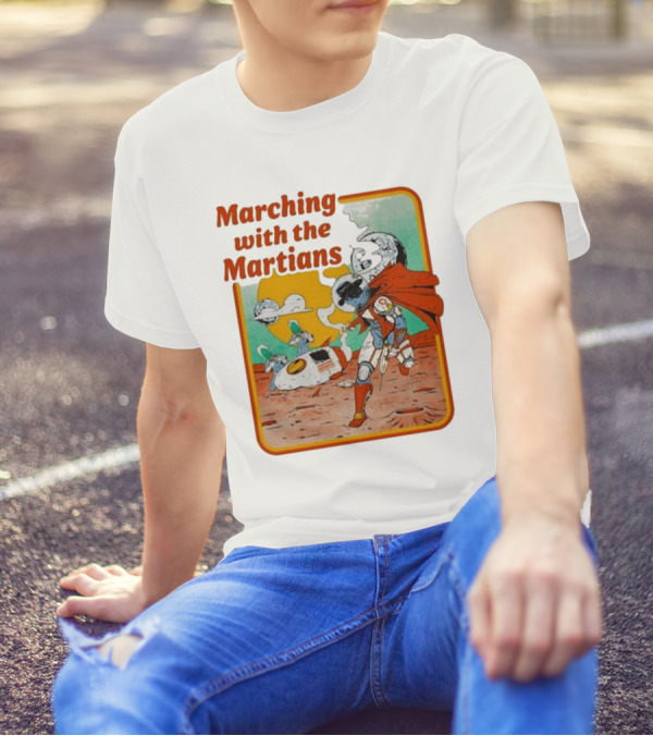 Marching With The Martians Dexter And The Moonrocks Retro Sci-Fi Adventure T-Shirt