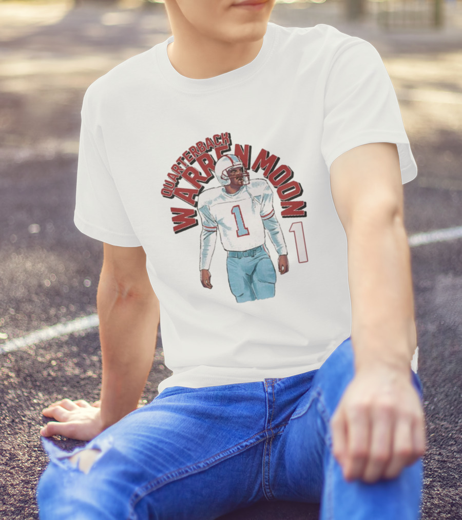 Warren Moon Quarterback Houston Oilers Number 1 T-Shirt