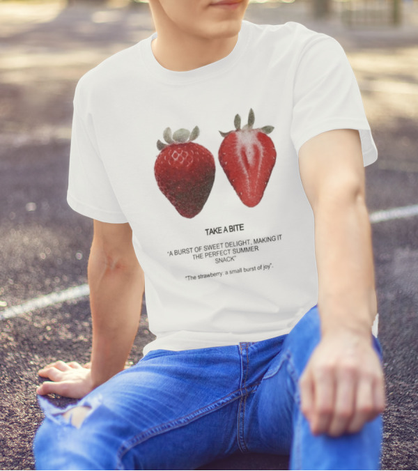 Take A Bite A Burst Of Sweet Delight The Perfect Summer Snack Strawberry T-Shirt