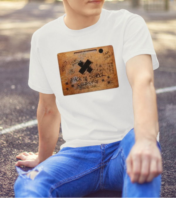 Sam And Colby Merch Store XPLR Back To School Collection Coming Soon Colby Draws Sam Sucks T-Shirt