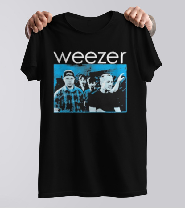 Weezer Band Blue Album Photo T-Shirt