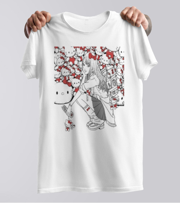 Tomie X Hello Kitty Collaboration Visual Merchandise T-Shirt