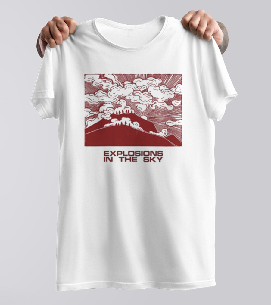 Explosions In The Sky Red Sky Mountain Clouds T-Shirt