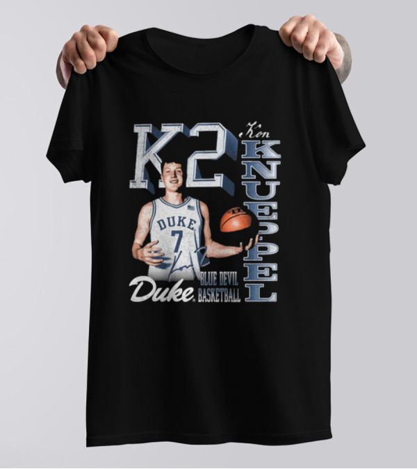 Kon Knueppel K2 Duke Blue Devils Basketball 90s Signature T-Shirt