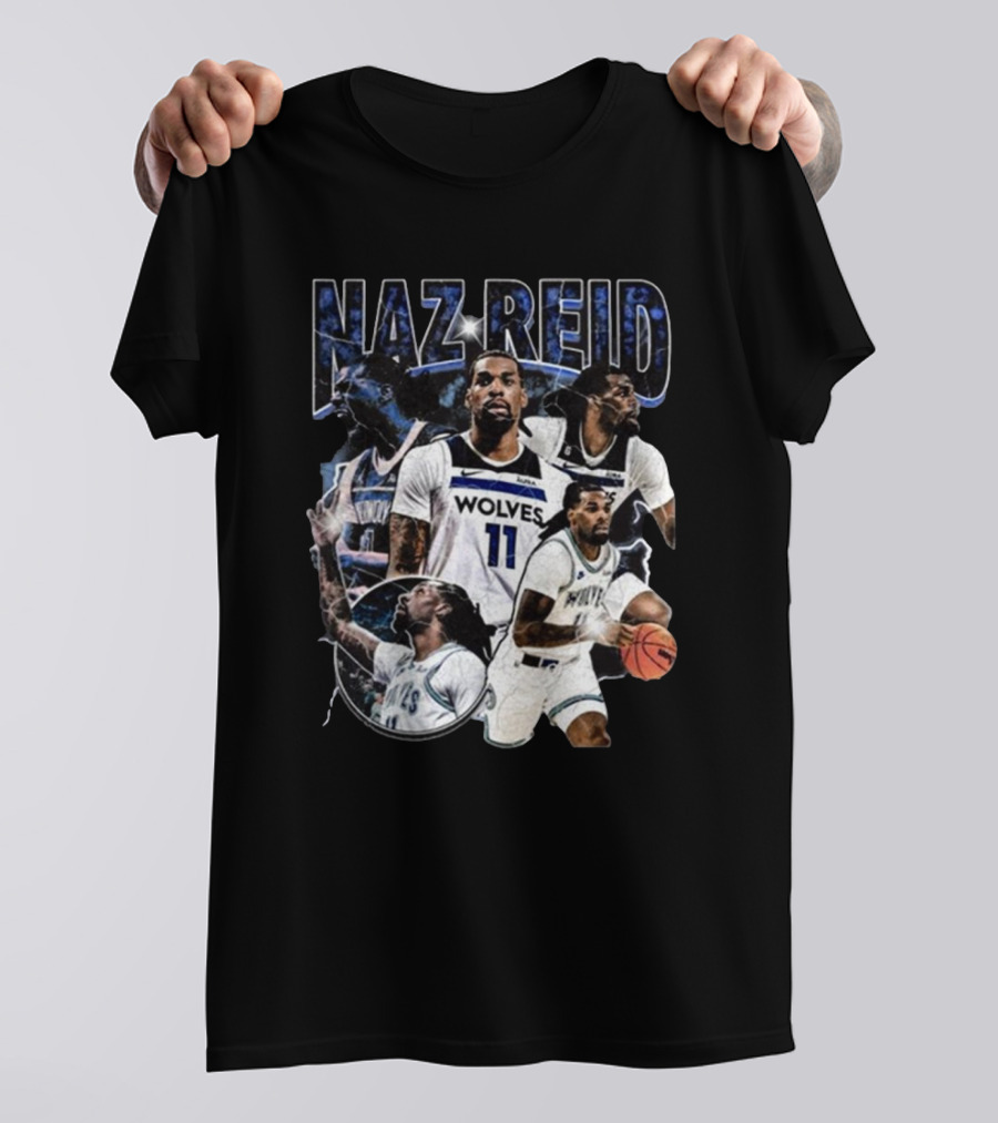 Naz Reid Minnesota Timberwolves NBA Player Collage T-Shirt