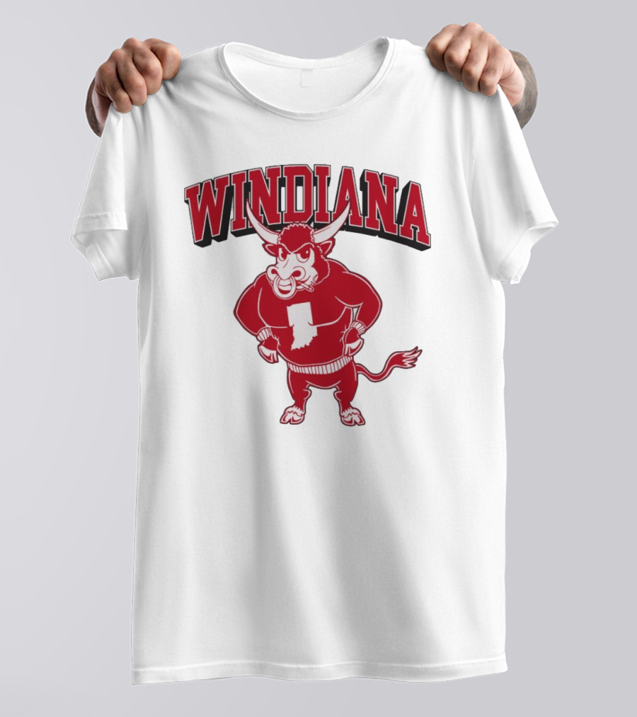 Windiana Indiana Hoosiers Football Bull Mascot T-Shirt