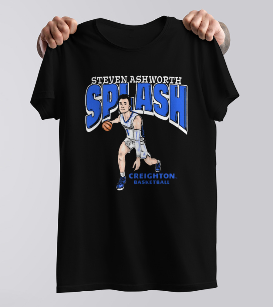 Steven Ashworth Splash Creighton Basketball Cartoon T-Shirt