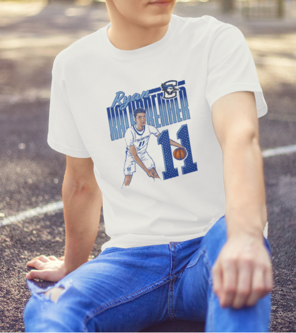 Ryan Kalkbrenner Creighton Bluejays Number 11 Cartoon Big East Conference T-Shirt
