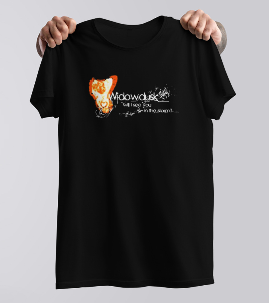 Widowdusk Will I See You In The Storm Fiery Orange Abstract T-Shirt