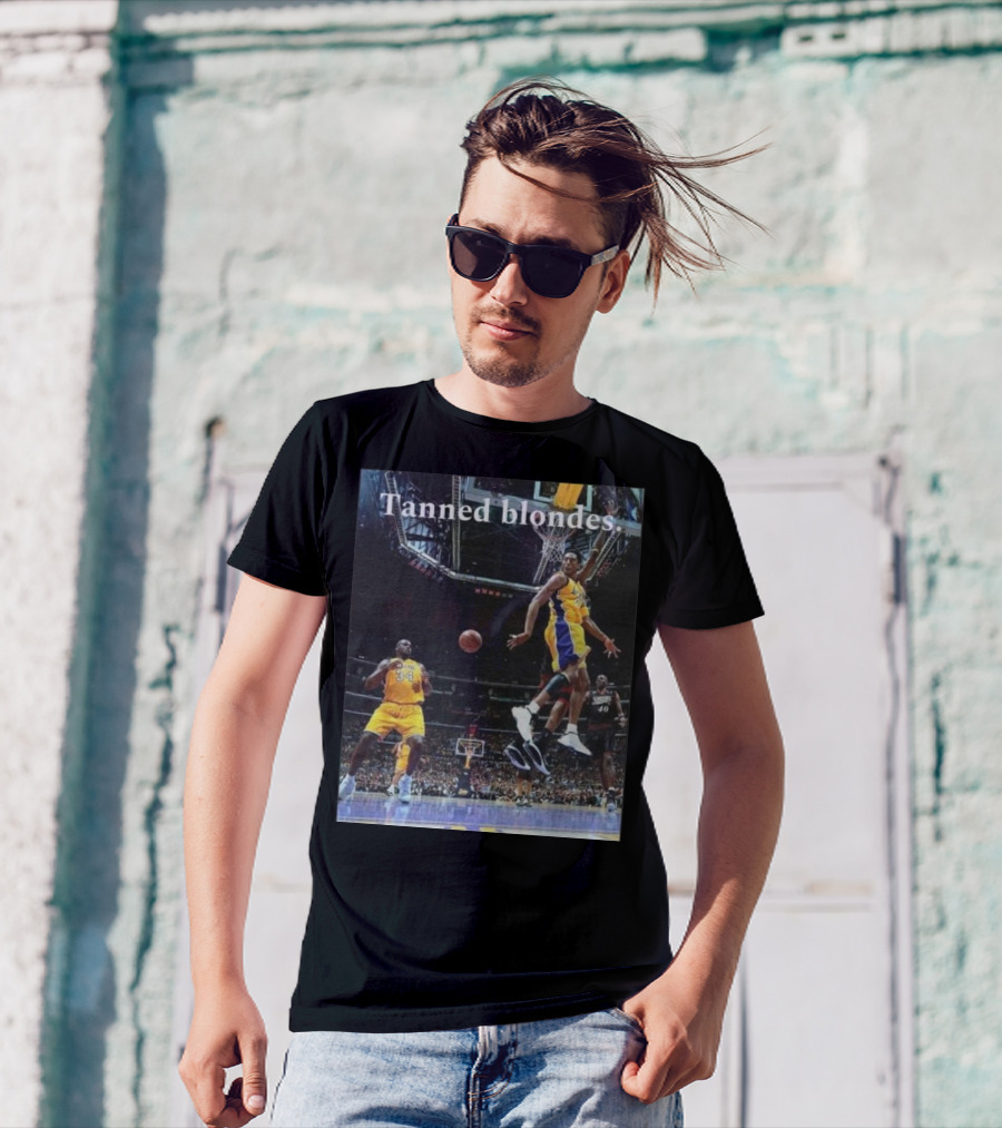 Tanned Blondes Basketball Lakers-Sixers Game Scene T-Shirt