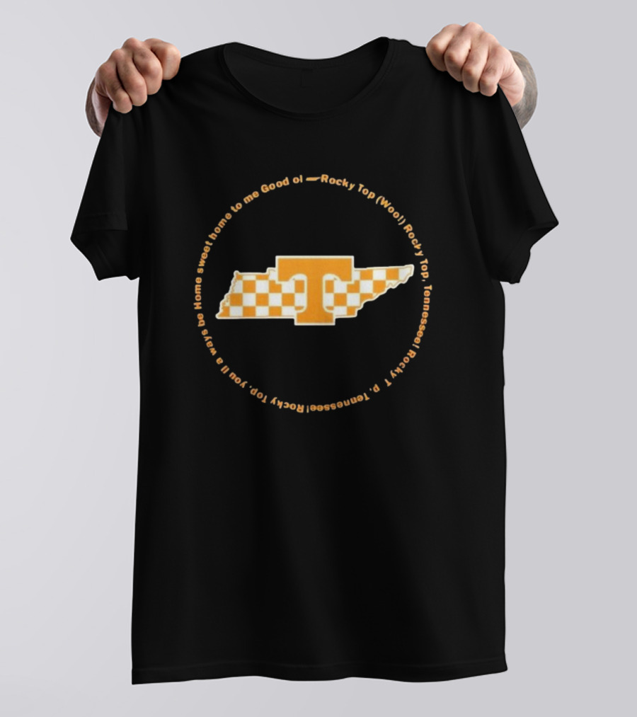 Rocky Top Tennessee Volunteers Home Sweet Home Checkerboard T T-Shirt