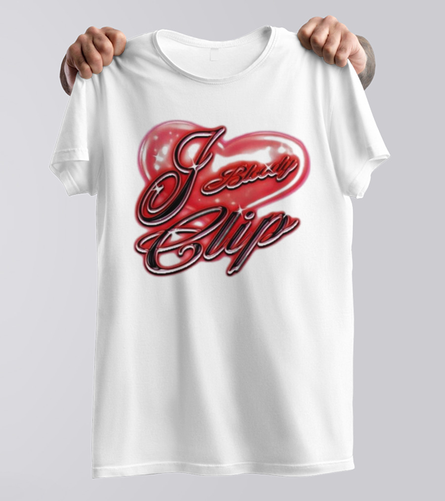 I Love Bloody Clip Heart Airbrush Imnotclip T-Shirt