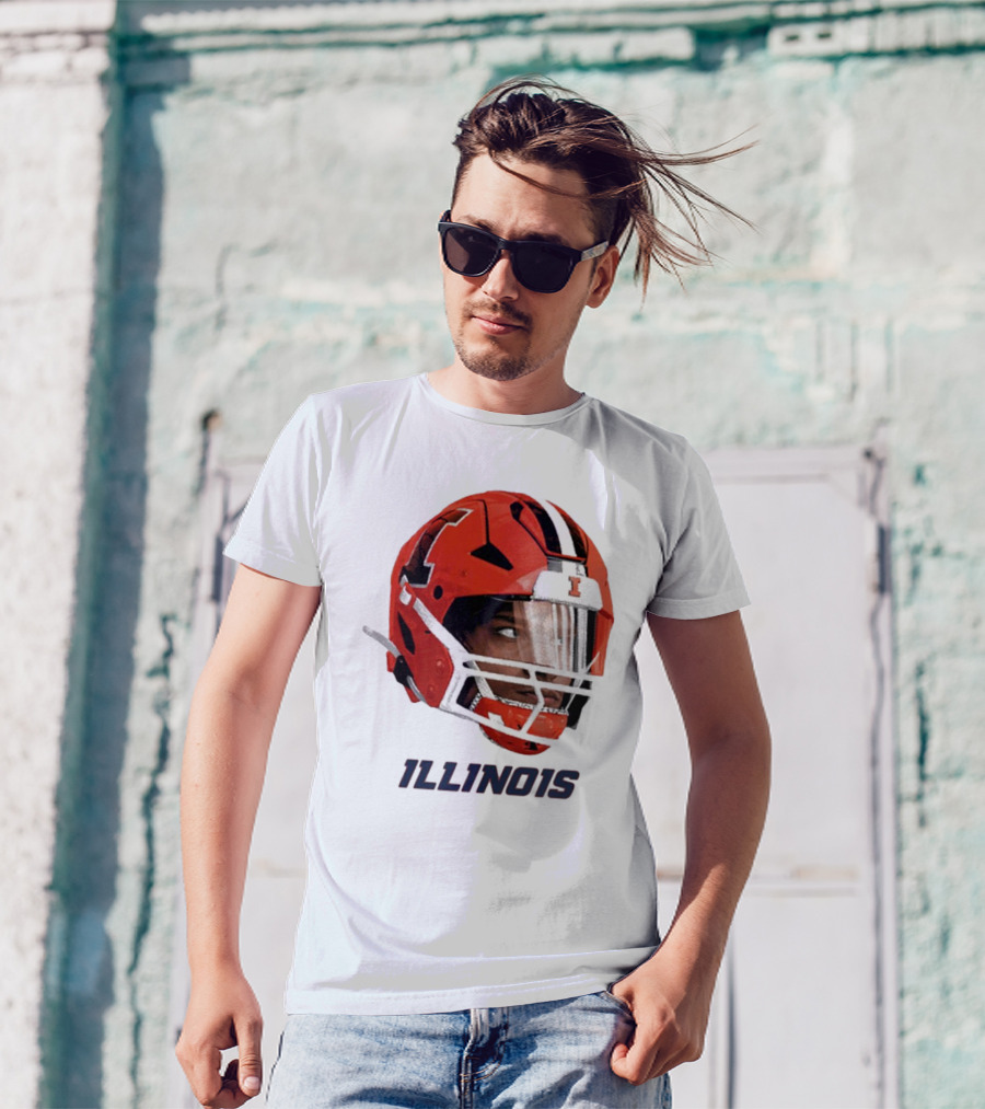 Matthew Bailey Illinois Fighting Illini Football Helmet Ill1no1s T-Shirt
