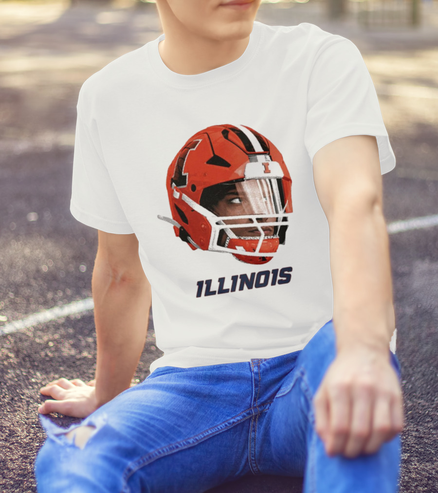 Matthew Bailey Illinois Fighting Illini Football Helmet Ill1no1s T-Shirt
