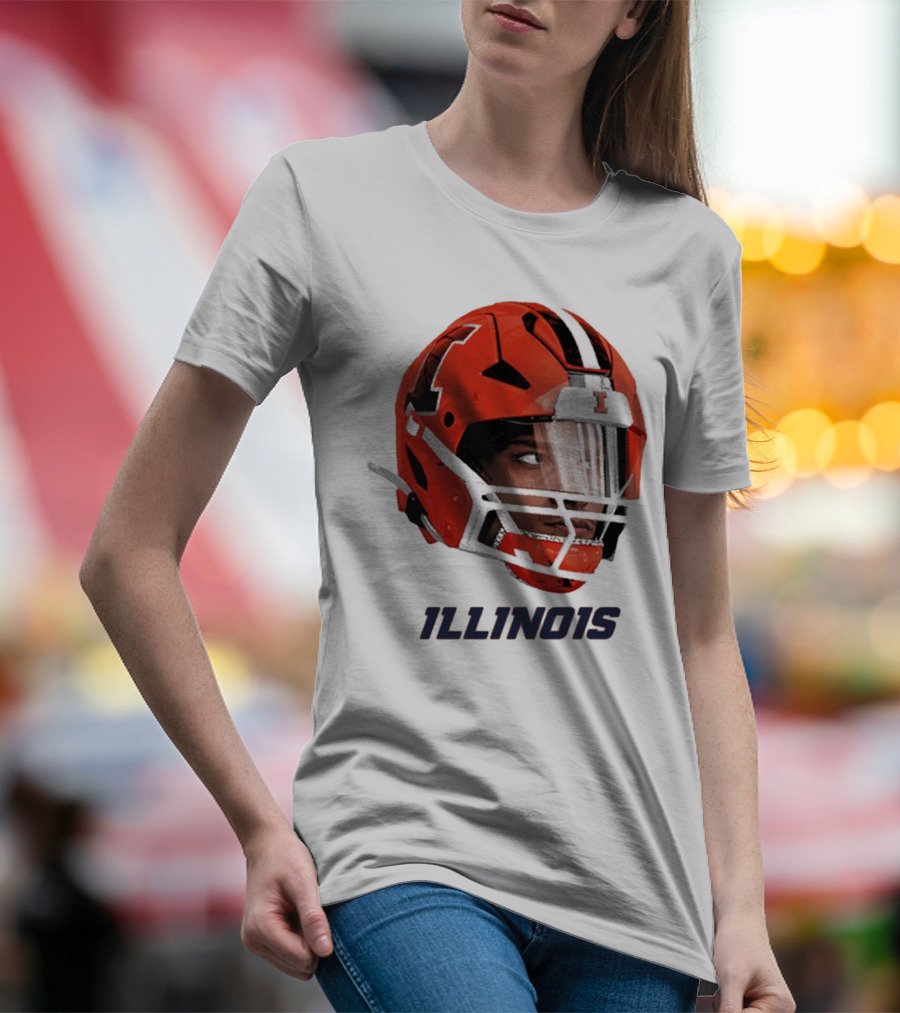 Matthew Bailey Illinois Fighting Illini Football Helmet Ill1no1s T-Shirt