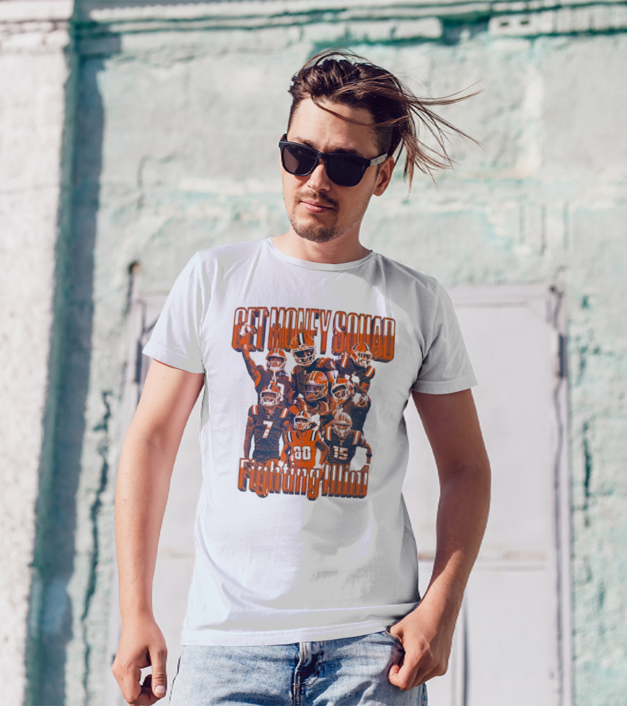 Get Money Squad Illinois Fighting Illini Football Team Week 5 Players T-Shirt
