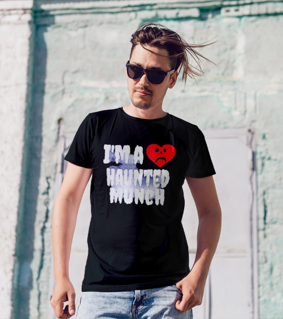 I’m A Haunted Munch Heart Sad Face T-Shirt