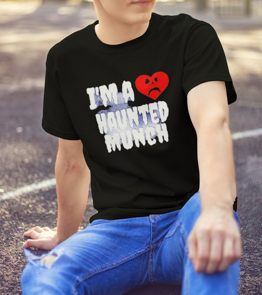 I’m A Haunted Munch Heart Sad Face T-Shirt
