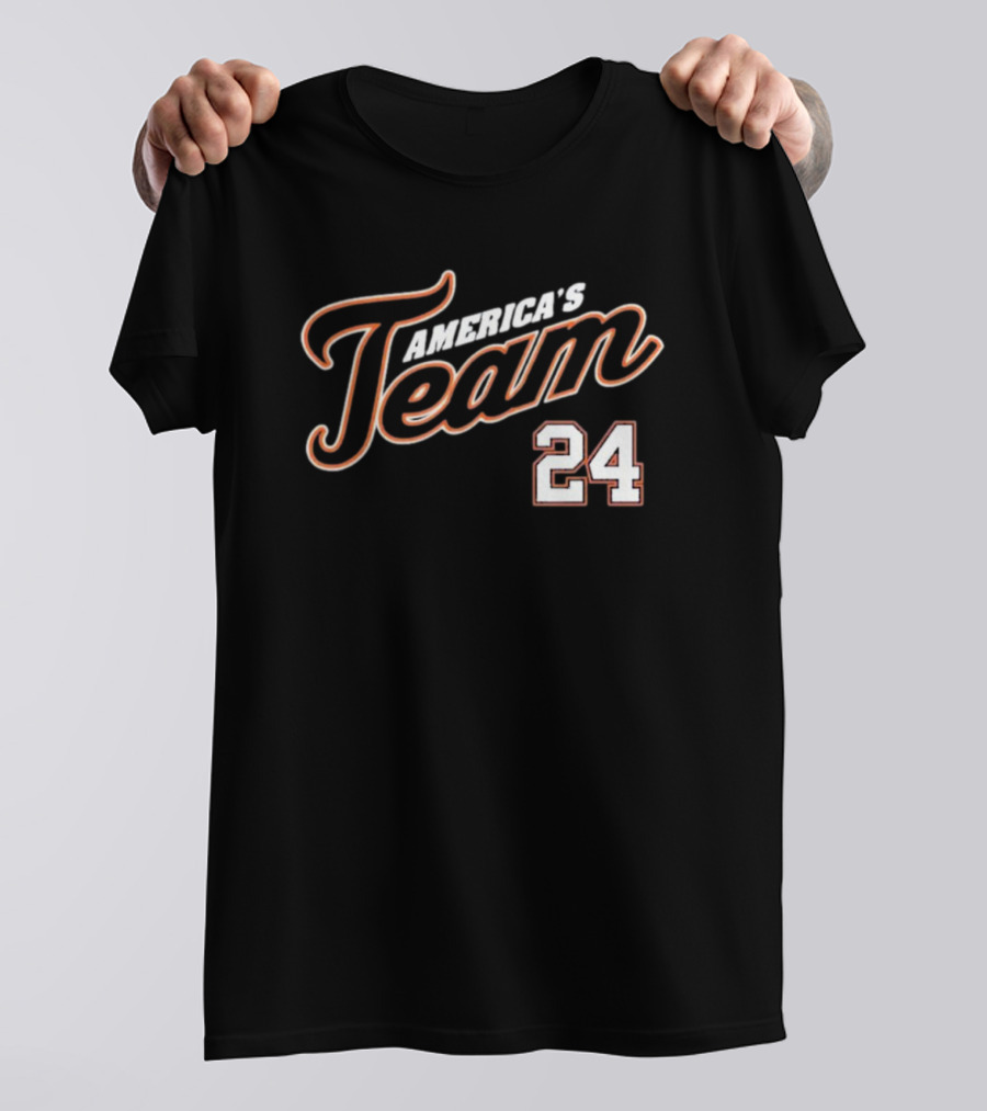 MLB Detroit Tigers America's Team 24 Vintage Fanwear T-Shirt