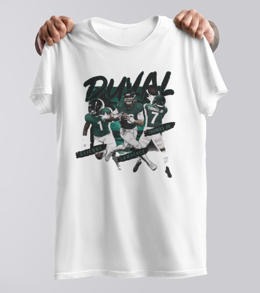 Duval Trevor Lawrence Etienne Thomas Jr Jacksonville Jaguars NFL T-Shirt
