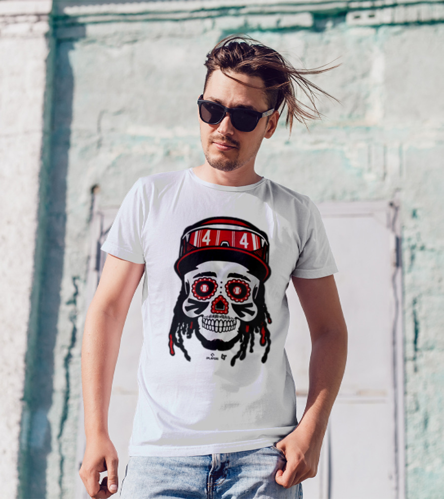 Elly De La Cruz 44 Sugar Skull Cincinnati Reds T-Shirt