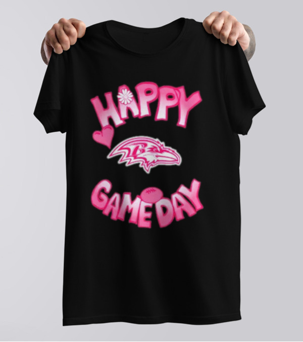 Happy Gameday Baltimore Ravens Valentine's 2025 T-Shirt