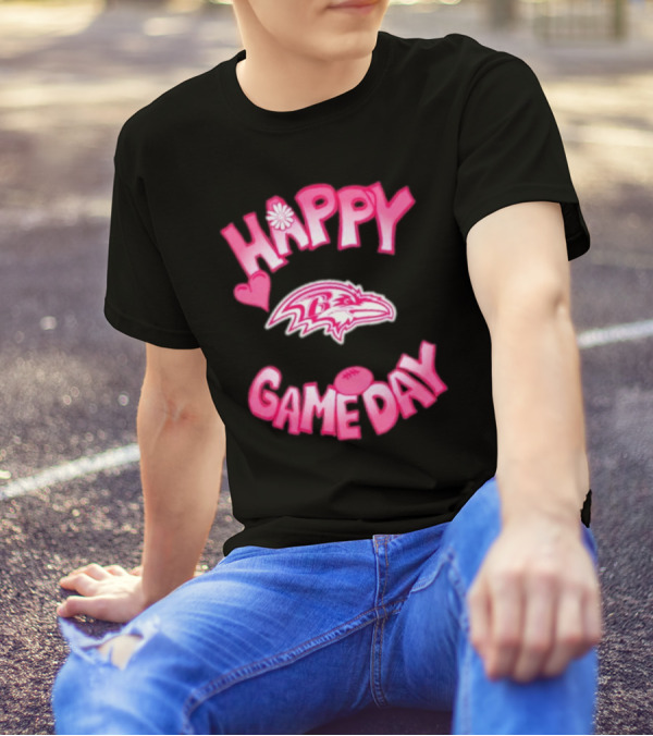 Happy Gameday Baltimore Ravens Valentine's 2025 T-Shirt