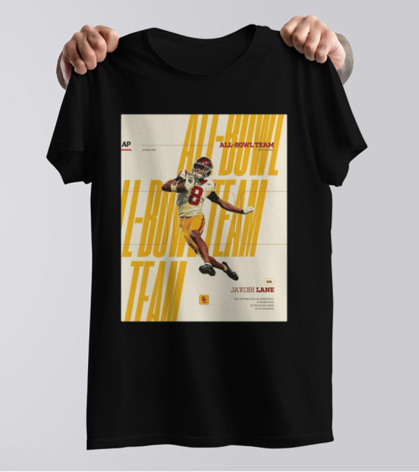 Ja’Kobi Lane USC Trojans Football WR AP All-Bowl Team SRS Distribution Las Vegas Bowl Eighty-Seven Touchdowns T-Shirt