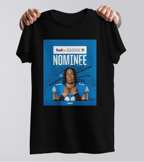 FedEx Air And Ground Player Of The Year Nominee Jahmyr Gibbs Detroit Lions NFL Signature Lions T-Shirt
