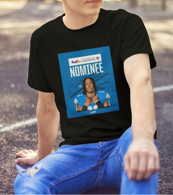 FedEx Air And Ground Player Of The Year Nominee Jahmyr Gibbs Detroit Lions NFL Signature Lions T-Shirt