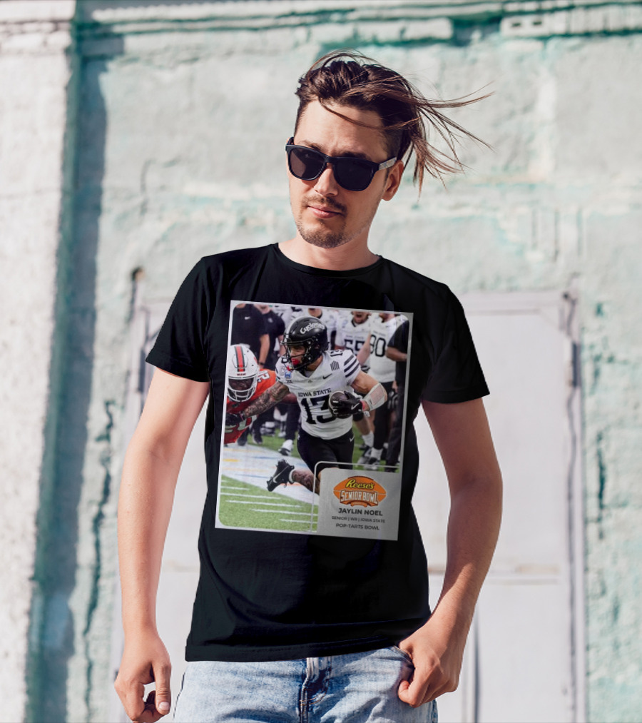 Jaylin Noel Iowa State Cyclones Senior WR Reese’s Senior Bowl Pop-Tarts Bowl Action Shot T-Shirt
