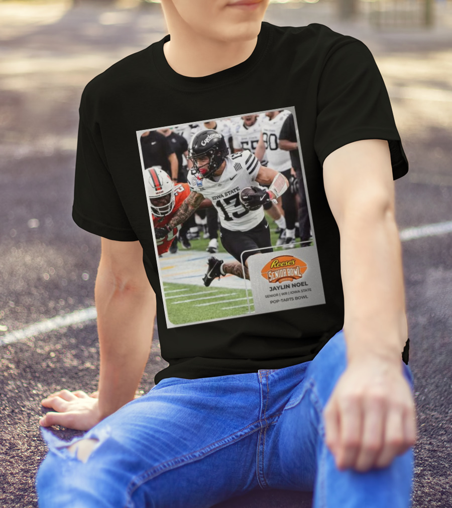 Jaylin Noel Iowa State Cyclones Senior WR Reese’s Senior Bowl Pop-Tarts Bowl Action Shot T-Shirt