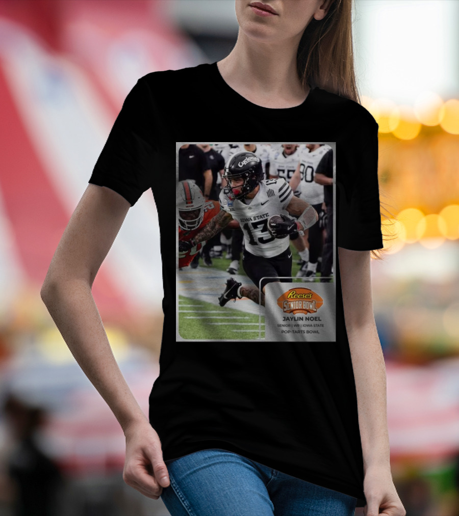 Jaylin Noel Iowa State Cyclones Senior WR Reese’s Senior Bowl Pop-Tarts Bowl Action Shot T-Shirt