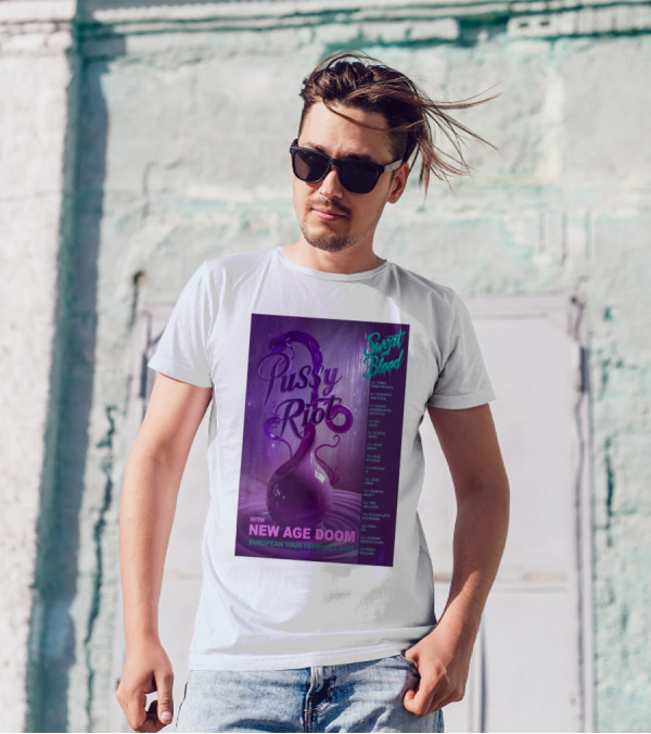 Pussy Riot Sweat And Blood Tour February 2025 With New Age Doom European Dates T-Shirt