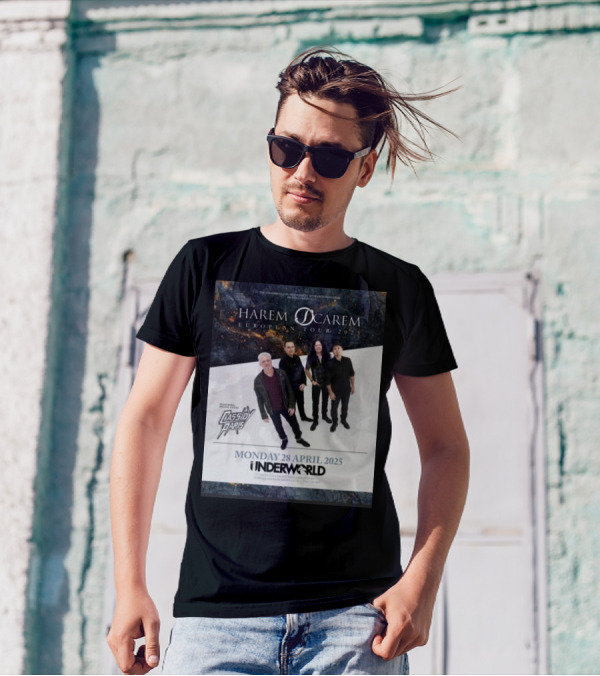 Harem Scarem European Tour 2025 Featuring Cassidy Paris Monday 28 April Underworld London T-Shirt