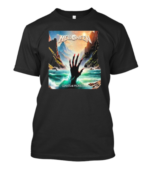 Helloween Giants & Monsters Album Art With Raising Hand In Ocean Released August 29th 2025 T-Shirt