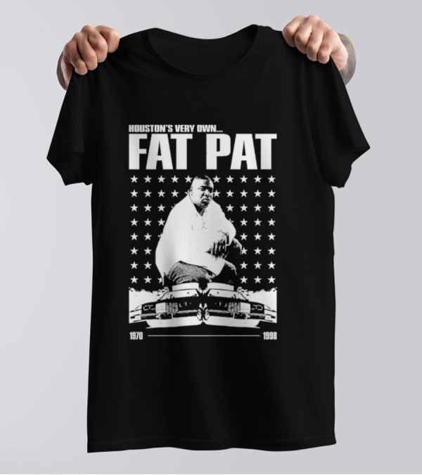 Houston’s Very Own Fat Pat 1970-1998 Featuring Star Pattern And Car Graphics T-Shirt