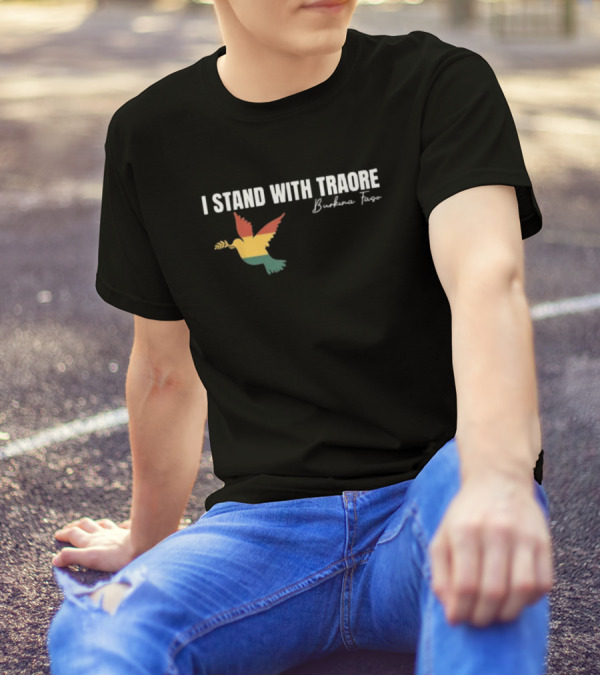 I Stand With Traoré Burkina Faso Dove Olive Branch T-Shirt