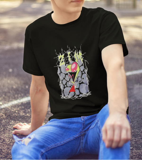 Invader Zim Rock Metal Spiky Zim Character Enthusiastic Expression T-Shirt