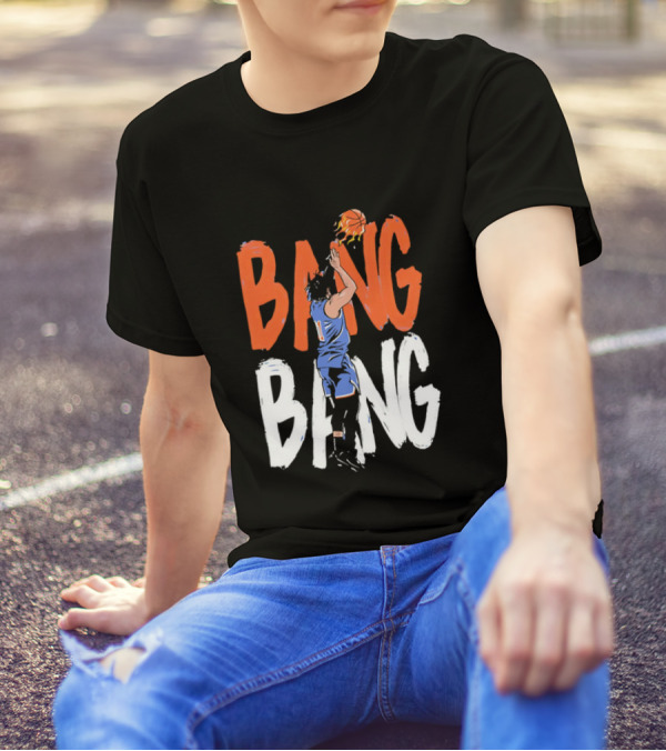 Jalen Brunson New York Knicks Bang Bang Basketball Player In Action T-Shirt