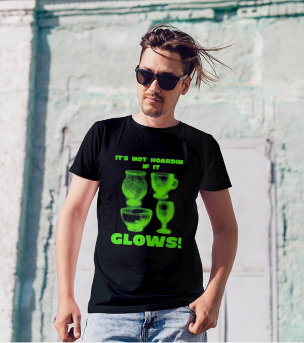 It’s Not Hoarding If It Glows Neon Glassware Collection T-Shirt