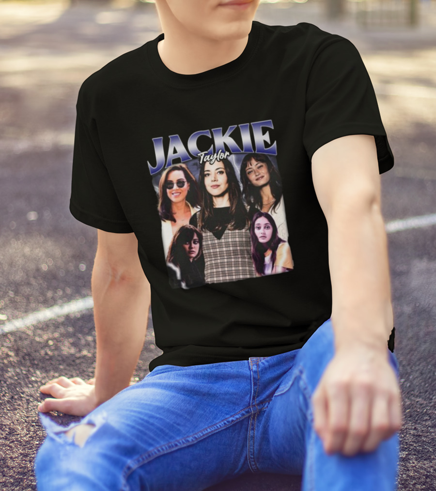 Jackie Taylor Jenna Ortega Aubrey Plaza Collage T-Shirt